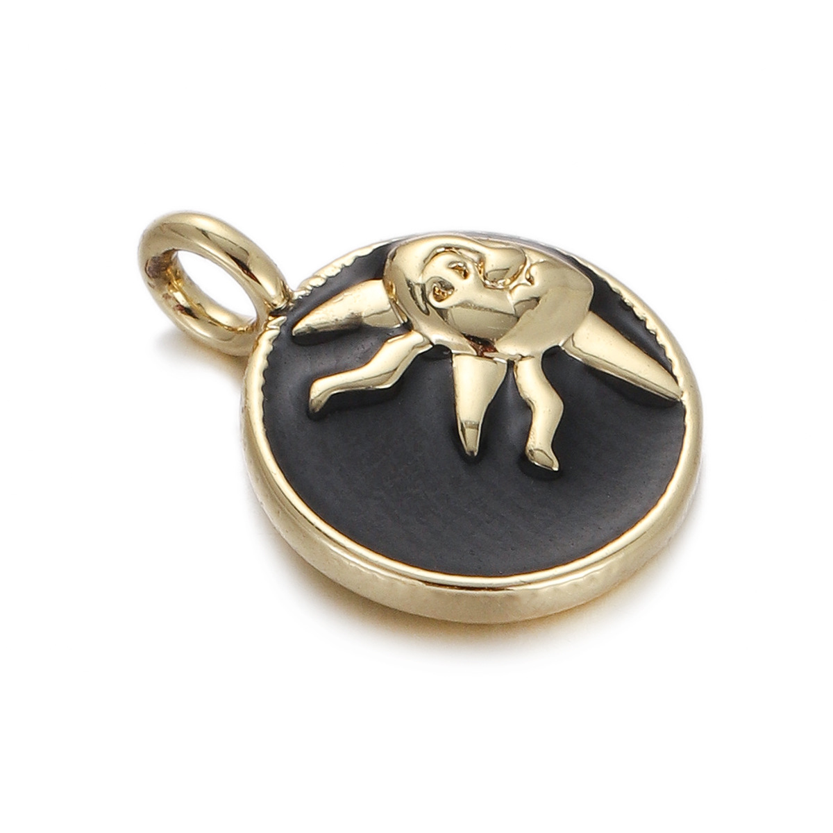 4g Weight Pendant Jewelry Making Type Gold Plated Plating Material 1 Piece Quantity Daily Occasion Copper Material Star, Heart Shape Pattern Women's Gender Enamel Design Simple Style Style 1 Piece Copper Gold Plated Star Heart Shape Pendant 16