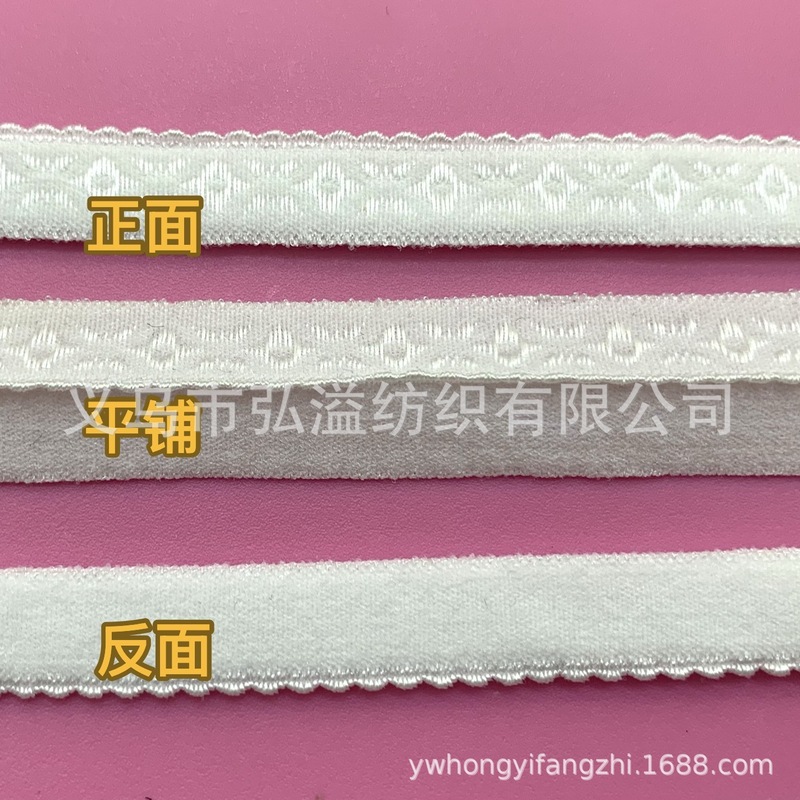 1.2双层双点对折弹力包边带彩色保暖衣袖口包边提花带|undefined