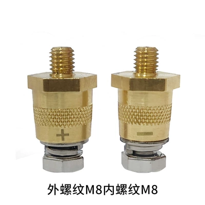 Brass M6/M8 Terminal Posts Power supply, ignition system accessories - copper-head-external-8-internal-8-with-screws