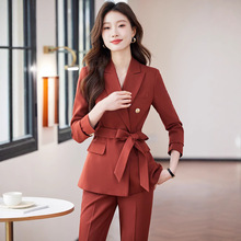 韩版西服套装女2025春秋新款时尚气质女装小西装外套双排扣职业装