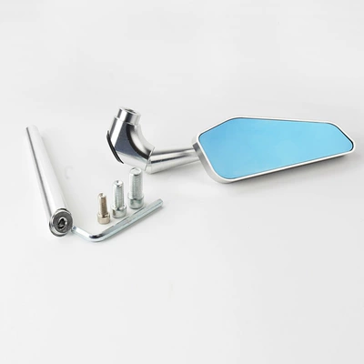 Wholesale CNC rearview mirror electric motorcycle modification universal retro rearview mirror battery car aluminum alloy reflector (Motorcycle rearview mirror) - silver