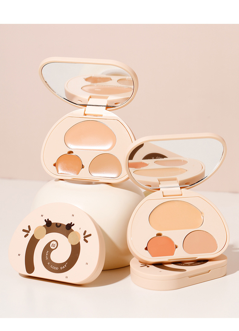 xixi Bubble Raisin Roll Three-color Concealer covers facial spots, acne marks, dark circles, tear troughs, is waterproof and does not smudge undefined