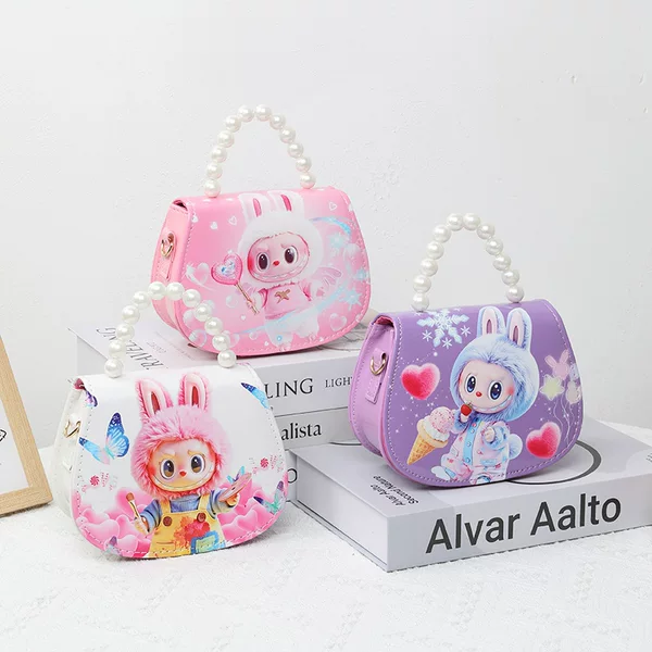 Children's Princess Bag Labubu Bag Little Girl Versatile Trendyy Crossbody Bag Satchel Shoulder Bag