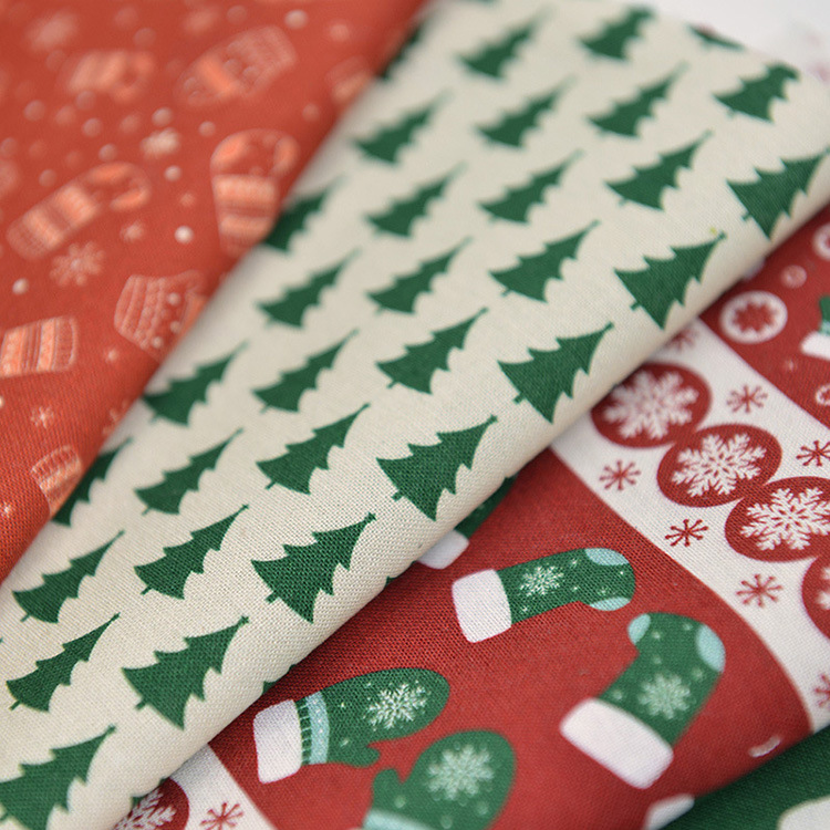 2022 moda de diseño de navidad 100% algodón impresión tela de camisa por patio