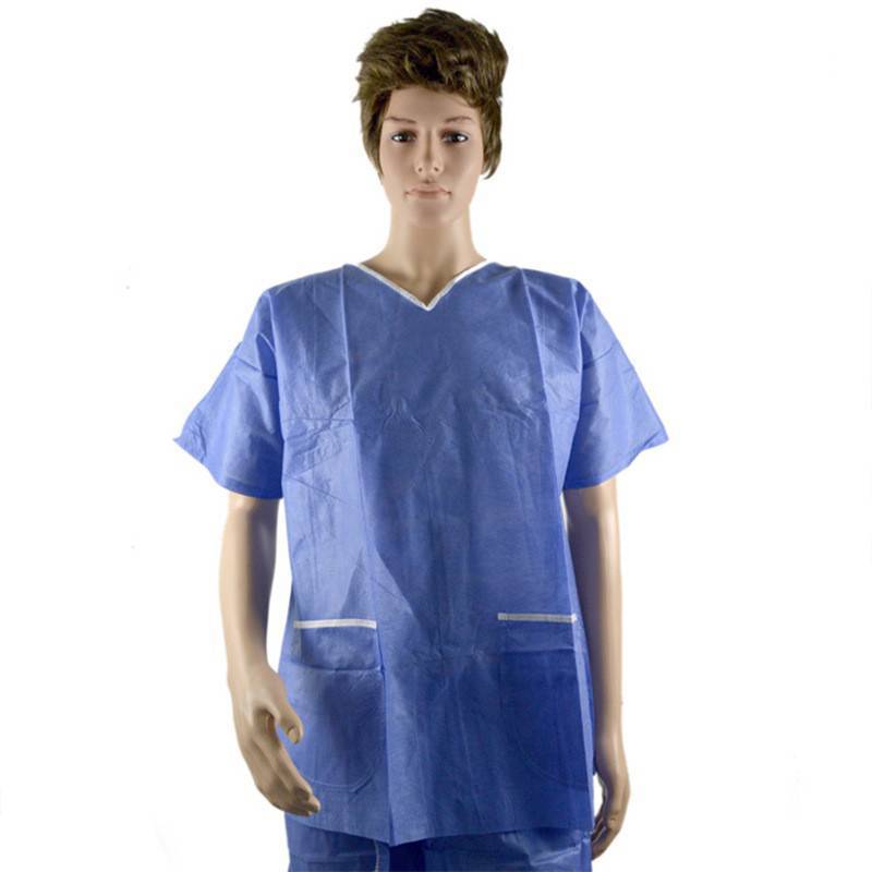 一次性工作服隔离衣洗手衣短袖医生服刷手服隔离衣男女套装