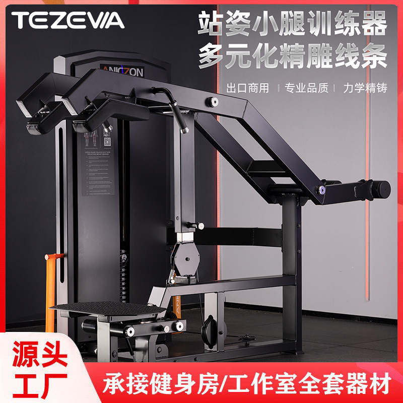 Equipo comercial conjunto completo de entrenador de piernas de pie estudio cintura abdominal moldear espalda estiramiento de pedal elevador de talón