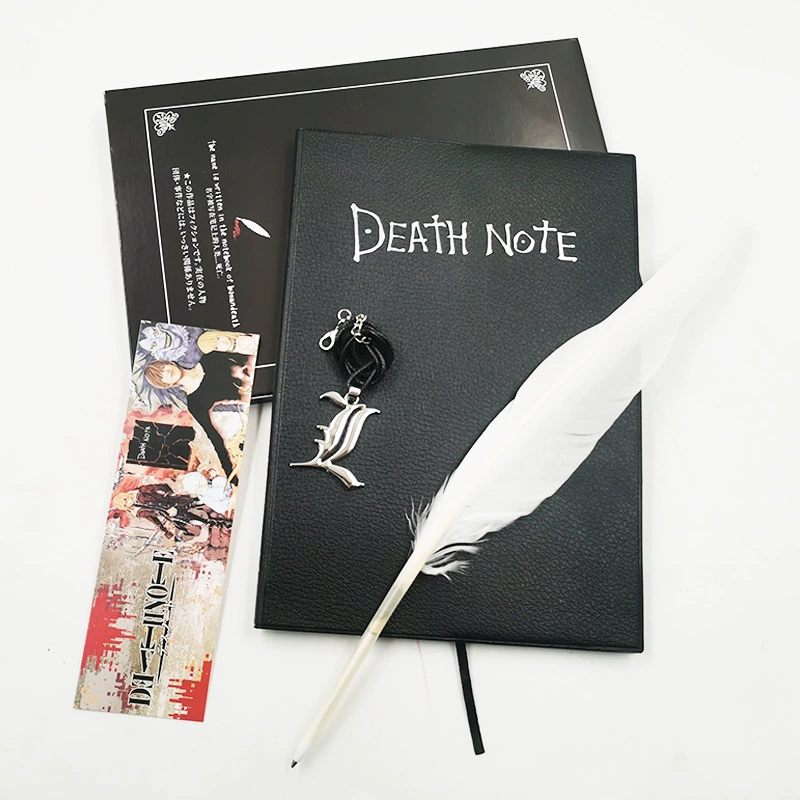 Блокнот (Аниме вокруг) Death Note — обложка из кожзама PVC, выбор пера с пером, 148 стр., 20.7×14.7 см