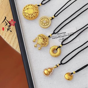 Vietnam Shajinfu word Baifu concentric peace buckle pendant handmade diy jewelry necklace accessories manufacturers wholesale
