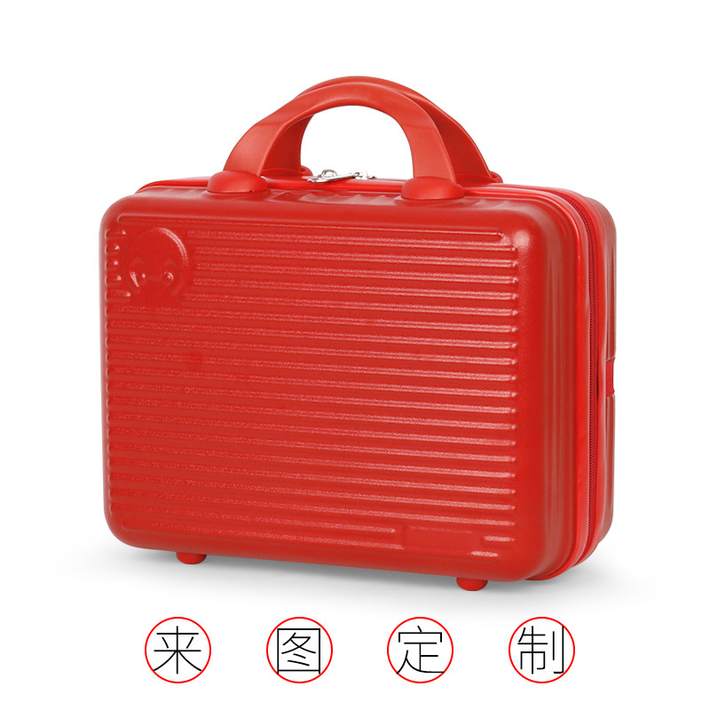 Fábrica directa de 14 pulgadas caja de maquillaje con regalo de mano caja de regalo de boda reunión anual caja de embalaje maleta al por mayor