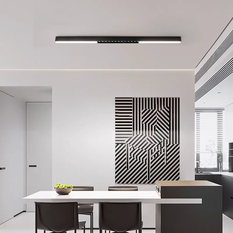 ♔ ♔ Led Strip Light Eye Protection Grille Chandelier Suitable for Space Restaurant Simple Strip Restaurant Chandelier White 75