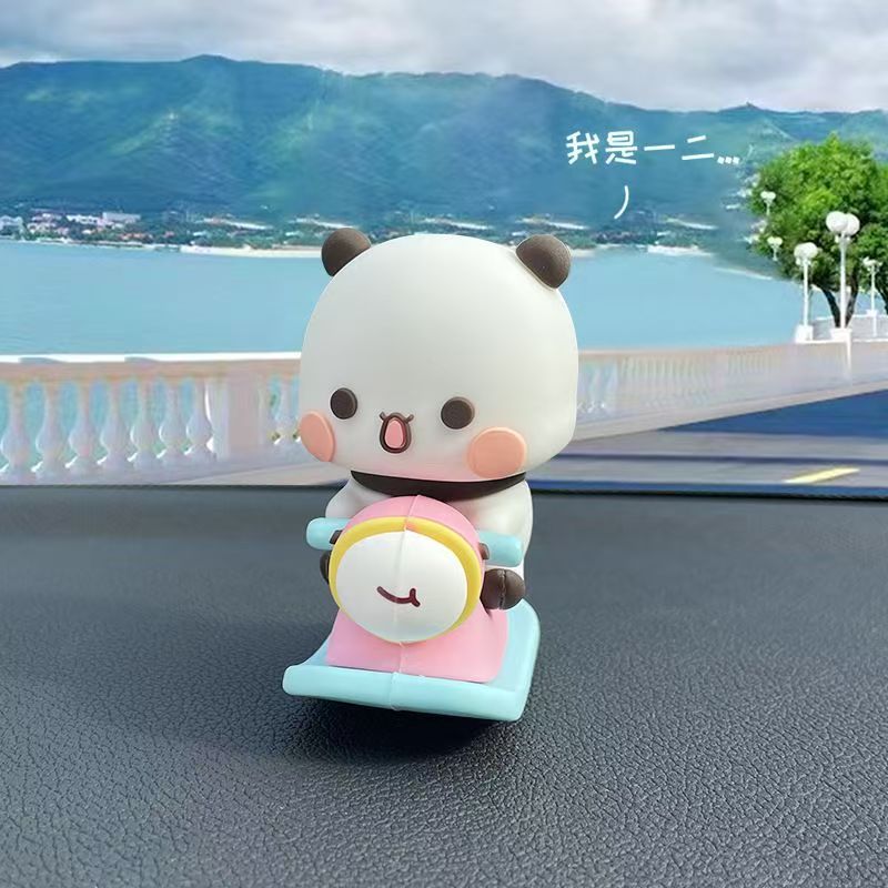Figura de Panda Decorativa de PVC para Escritorio y Auto