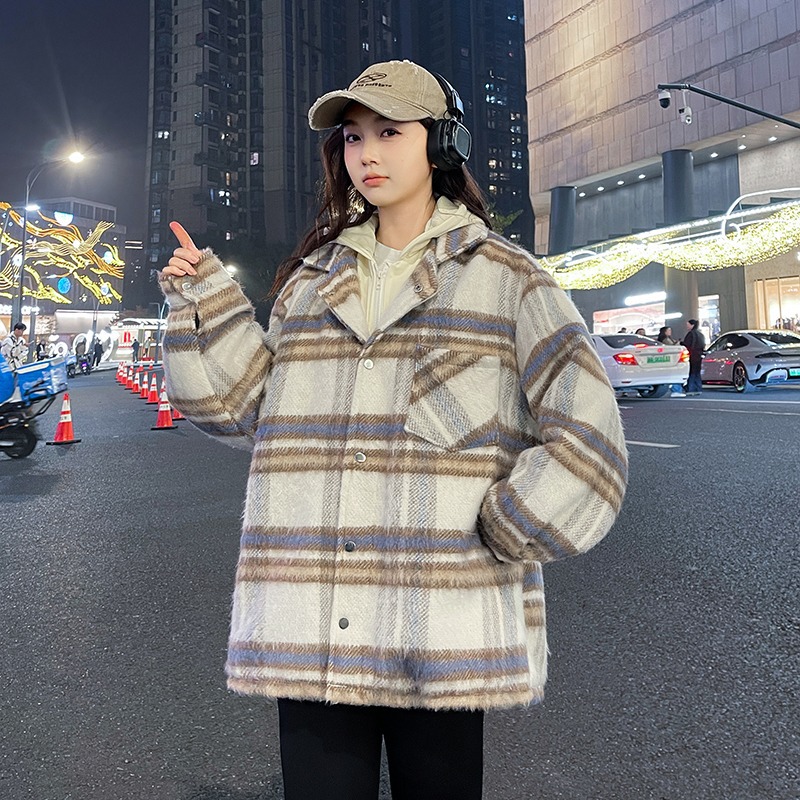 Xiaoxiang Style Woolen Jacket For Couples Wearing Hooded Jackets_voghion.com