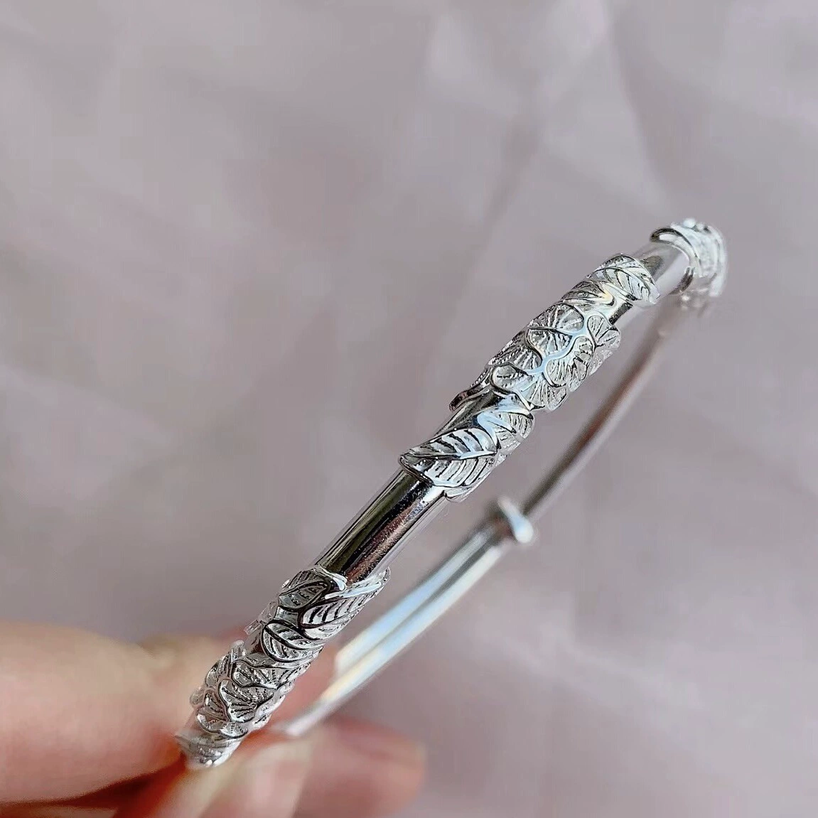 Серебряное браслет, легкая цепочка, образец серебра 925