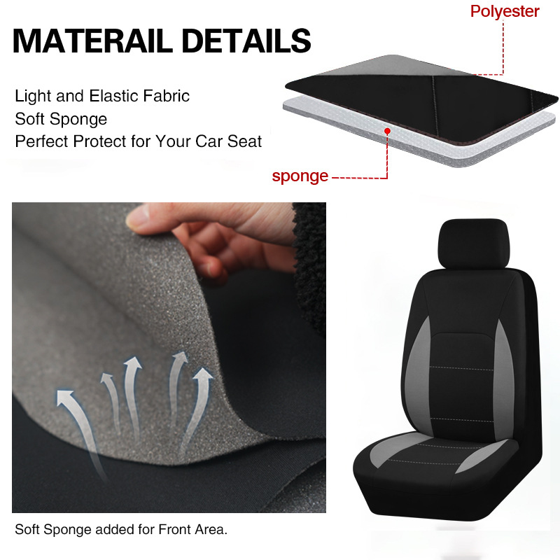 Cross-border Hot Waist Line Four Seasons Universal Five-seater Car Fabric Seat Cover