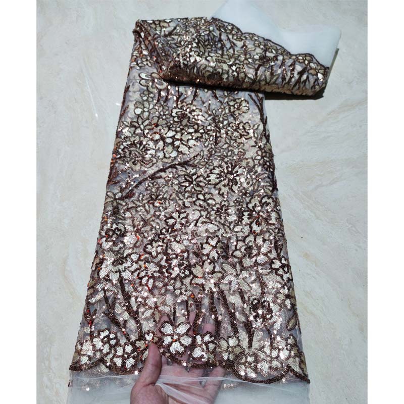 Malla lentejuelas bordado tela bordado flor vestido de novia falda encaje tela lentejuelas encaje JX1523