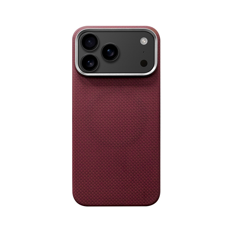 适用苹果17Air凯夫拉手机壳iphone17Promax芳纶纤维17磁吸保护套|undefined