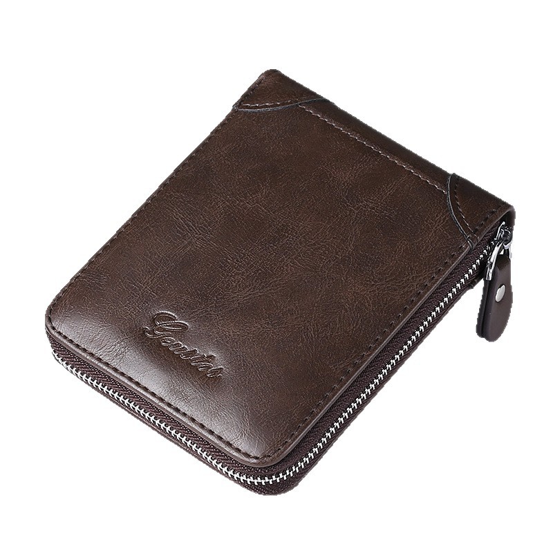 Fuente transfronteriza 2025 nuevo hombre corto ocio billetera de moda Aliexpress horizontal bolsas cuadradas al por mayor