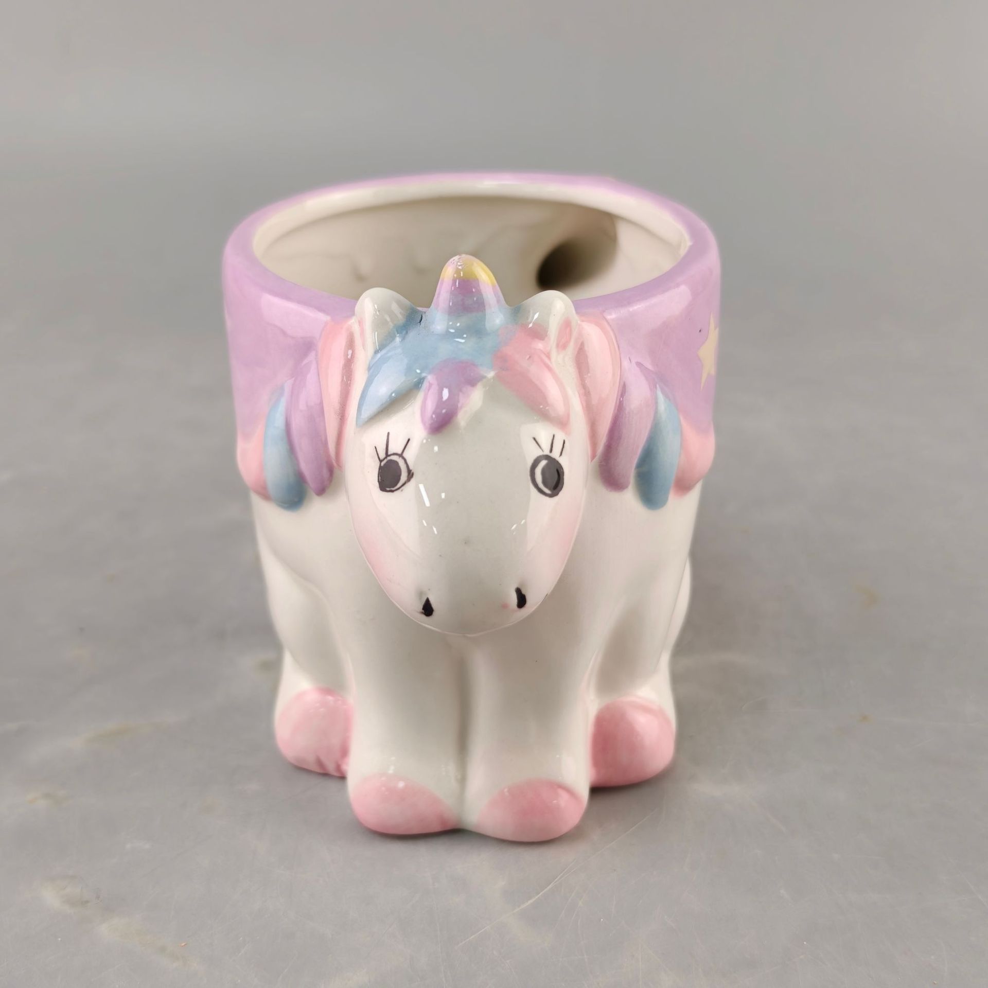 Inventario creativo de cerámica lindo unicornio taza de animales taza de leche taza de oficina de cerámica artesanía