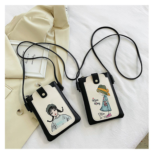 Small bag for mobile phone for women 2024 new style shoulder crossbody bag trendy student coin purse small fresh mobile phone bag