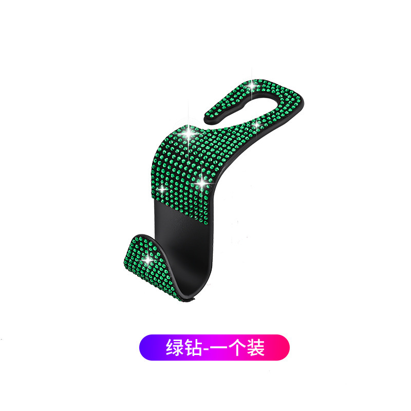 Gancho de almacenamiento multifuncional para automóvil transfronterizo creativo diamante completo gancho oculto asiento de automóvil gancho trasero hembra