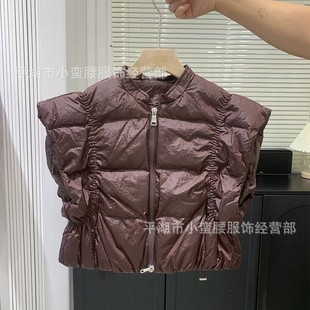 Korean Dongdaemun Vest down Jacket 2025 Autumn and Winter New Style Petite Women's Niche Design Short Coat