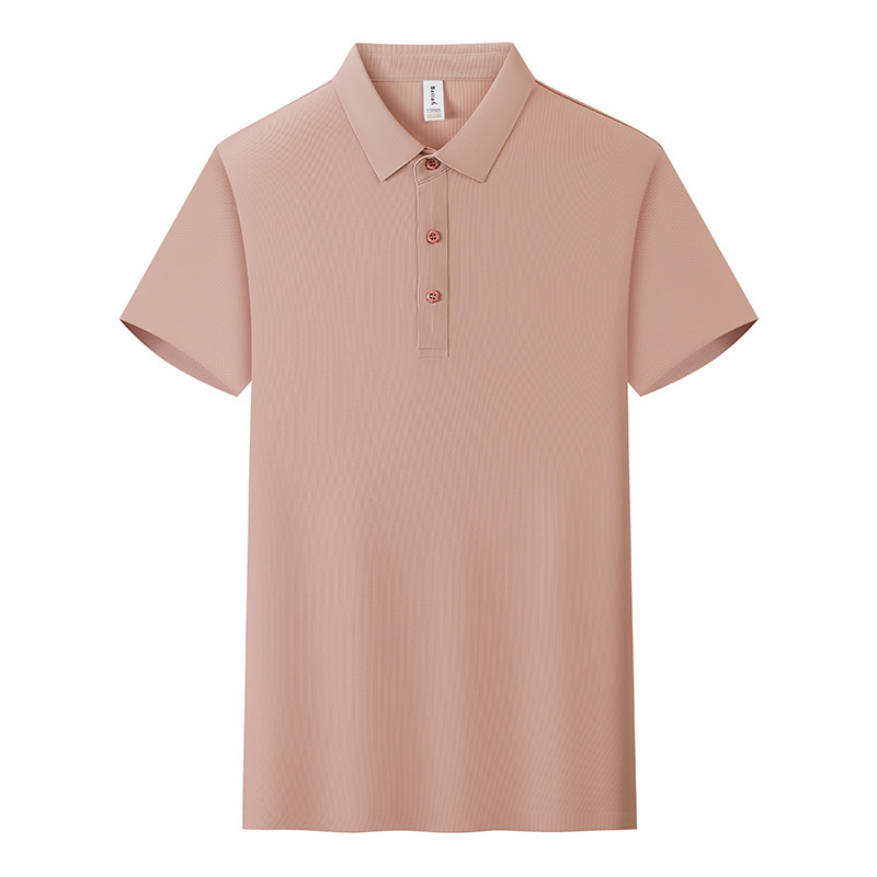 Comercio de alta gama brocado de amoníaco sin rastro de goma antibacteriana sensación fríaca de verano de manga corta polo logo personalizado para hombres