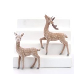 3D 植毛森の鹿動物ジュエリーペンダント DIY かわいいぬいぐるみイヤリングキーホルダーアクセサリーペンダント