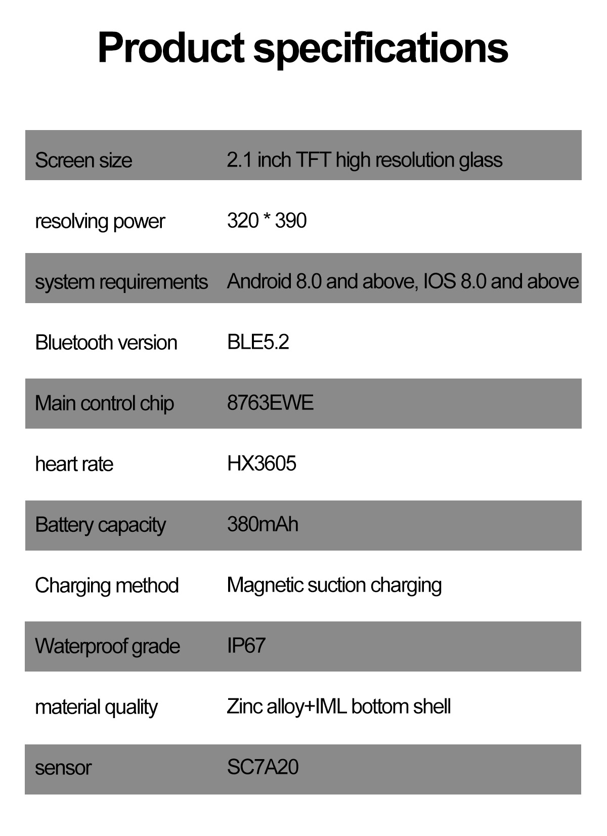 Reloj inteligente G40 de 2,1 pulgadas con pantalla cuadrada Bluetooth para exteriores_voghion.com