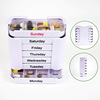 Factory direct sales 1688 Selected square seven -day drawer 28 grid drug box safe portable portable drug box