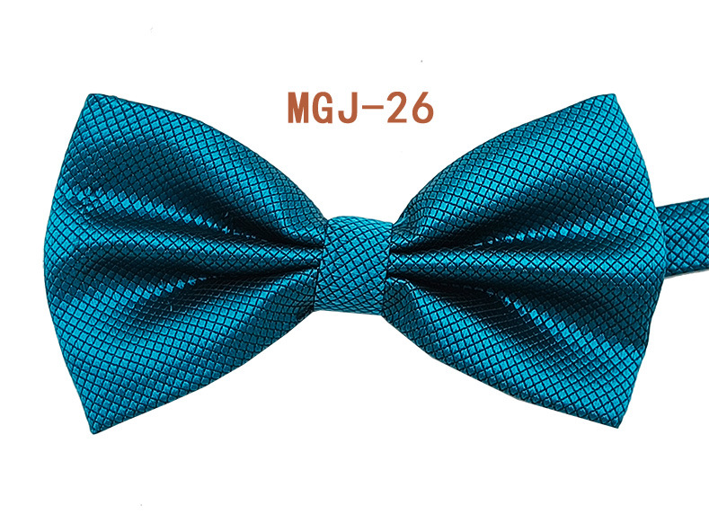 Pajarita negra de color sólido para hombre British Cube Spot Venta al por mayor Ropa formal Boda Doble pliegue Doble lazo de doble capa 27 colores