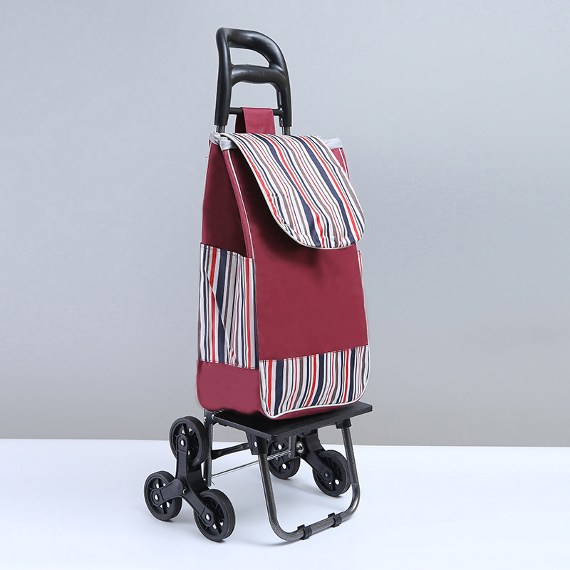 Supermercado portátil plegable carrito de compras Carro de escalada simple anciano carrito de compras de mano al por mayor