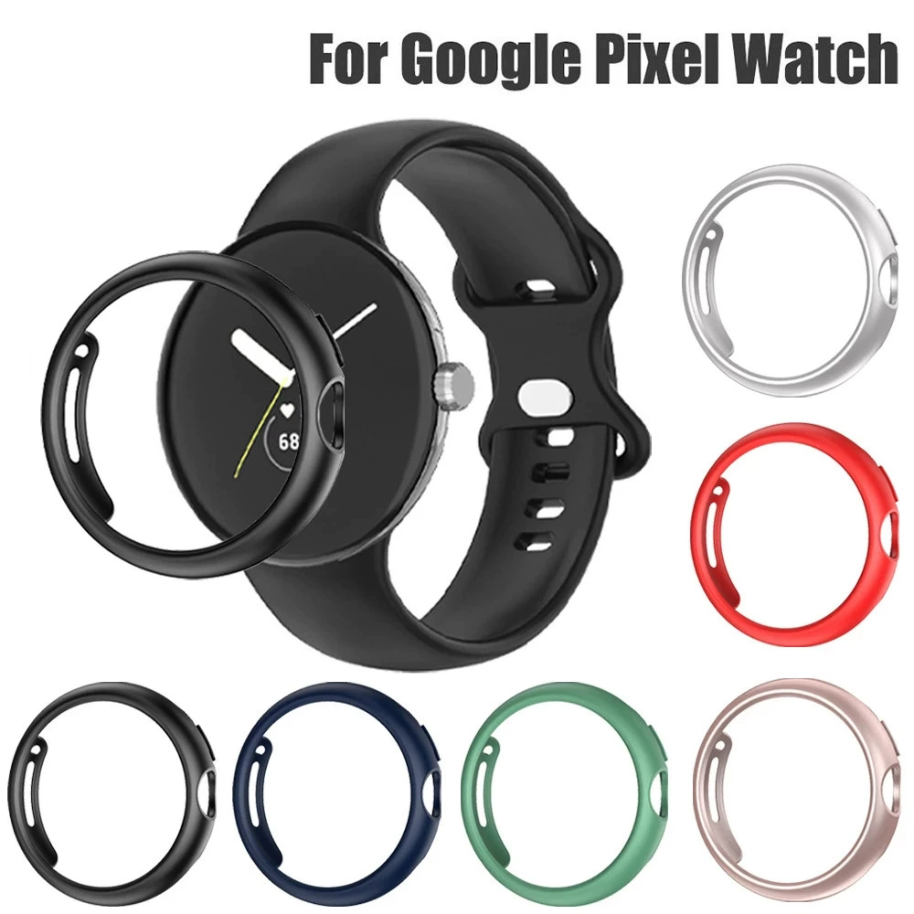 Для часов Google Защитный чехол Pixel Watch Матовый чехол Устойчивый к падению Износостойкий полый защитный чехол для ПК