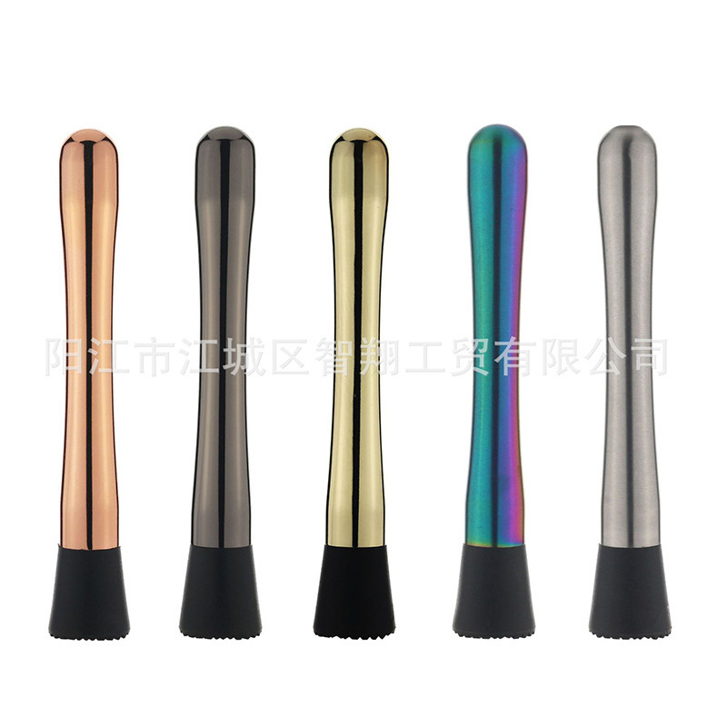 Fabricante de agitadores de cócteles de acero inoxidable, cucharas de bar, trituradores de hielo, exprimidores de limón, muddlers, agitadores para té con leche y muddlers para cócteles.