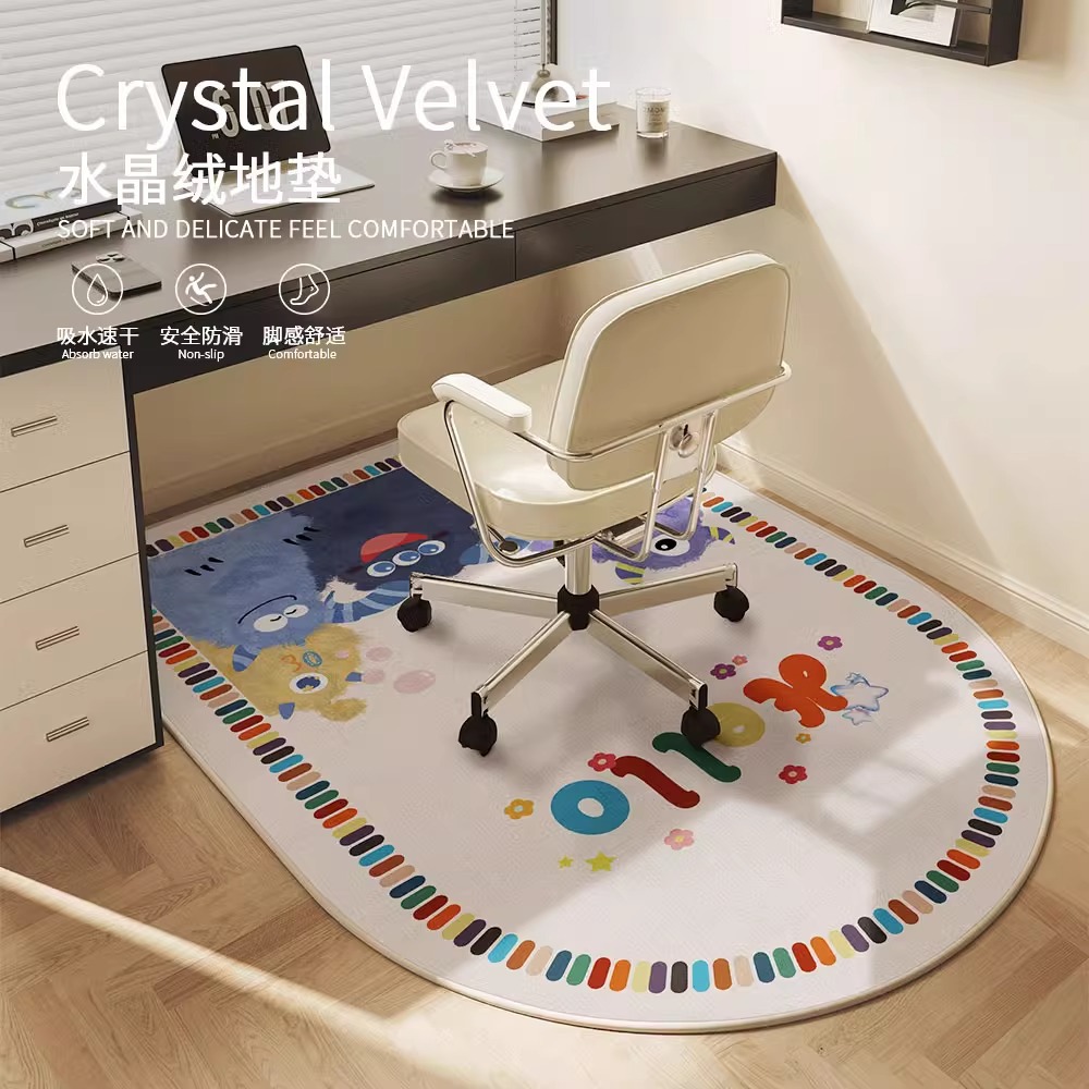 silla de computadora alfombra mesa de estudio silla giratoria alfombra dormitorio redondo alfombra de tocador
