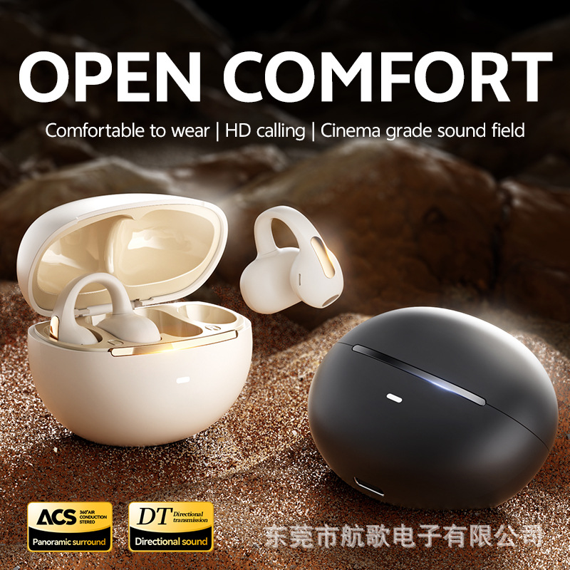 2025 New Ear Clip Wireless Bluetooth Headset M136 High-Looking Stereo Sound Effect Noise Reduction Sports Running Headset