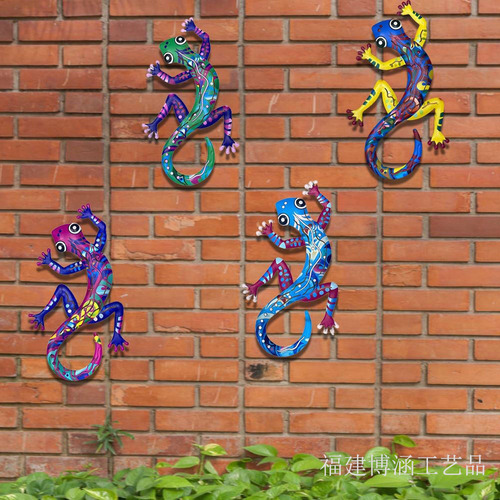 Iron Lizard Wall Decor Garden Ornament Craft Home Garden Outdoor Lizard Decoration Best Selling