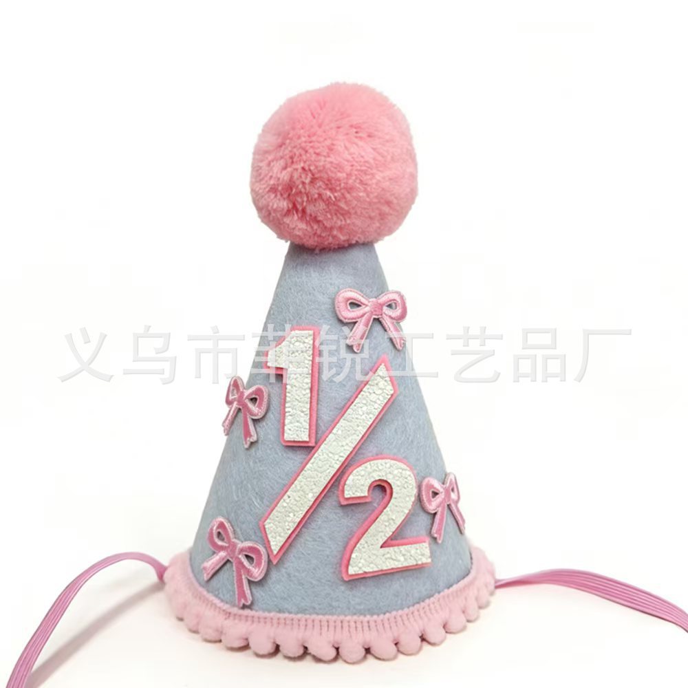 Guirnalda de Feliz Cumpleaños, Lazo Decorativo, Adorno para Pastel de Primer Cumpleaños, Bandera para Silla de Comedor, Corona, Gorro de Cumpleaños