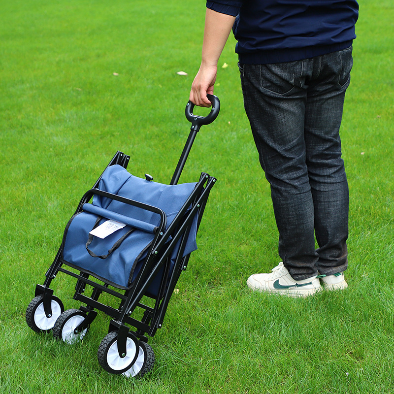 野营车营地车便携搬运可折叠四轮小推车户外收纳手拉车