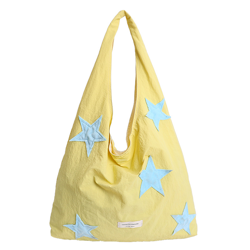 Bolsas coreanas de nicho nuevo chaleco de estrellas de nylon simple bolsas de compras bolsas de gran capacidad bolsas portátiles de mujer