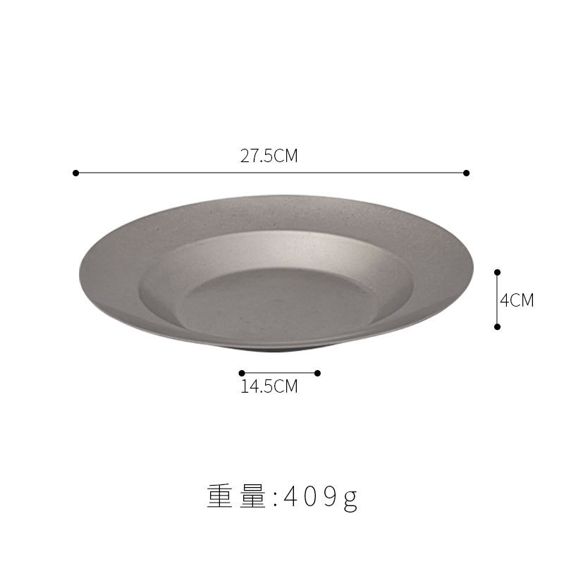 韓国式ステンレス料理皿レトロパスタ皿洋食皿サラダ皿工業風深円料理皿ザリガニ皿|undefined