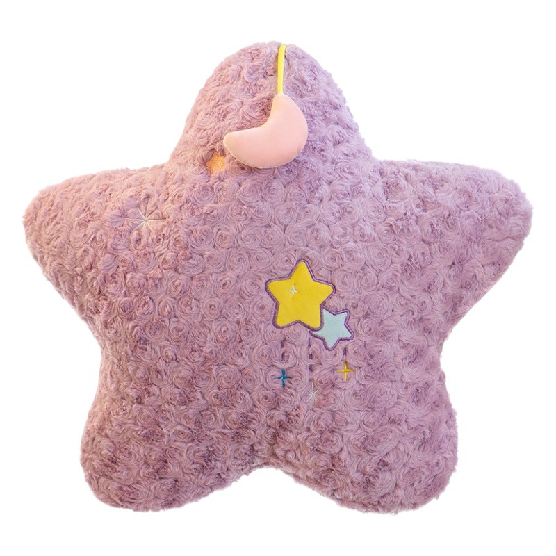 Peluche estrella y luna, almohada suave, para niñas, dormir y decorar, regalo