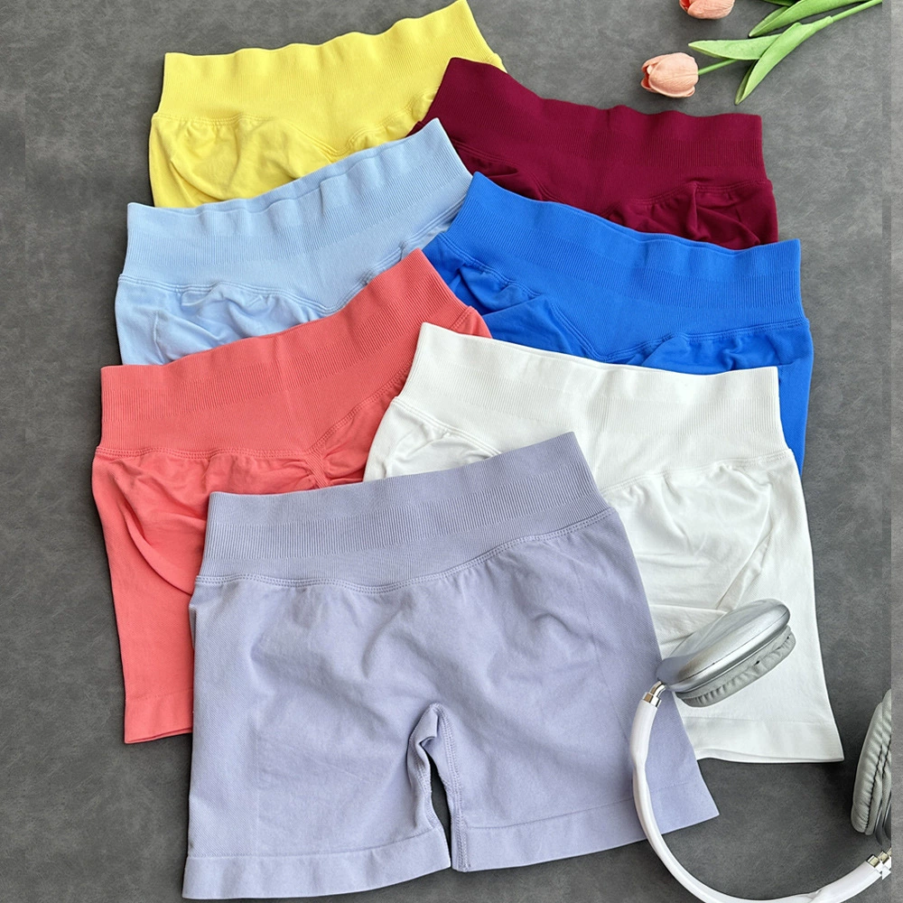 DF штаны для йоги 32 цвета оригинальная оригинальная трехсегментная талия складки бедра низкая талия фитнес бесшовные штаны для йоги шорты