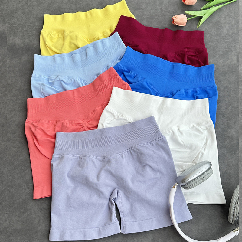 DF Yoga Pants 32 Color Original Standard Three-section Waist Pleated Hip Low Waist Fitness Seamless Three-section Pants Yoga Shorts