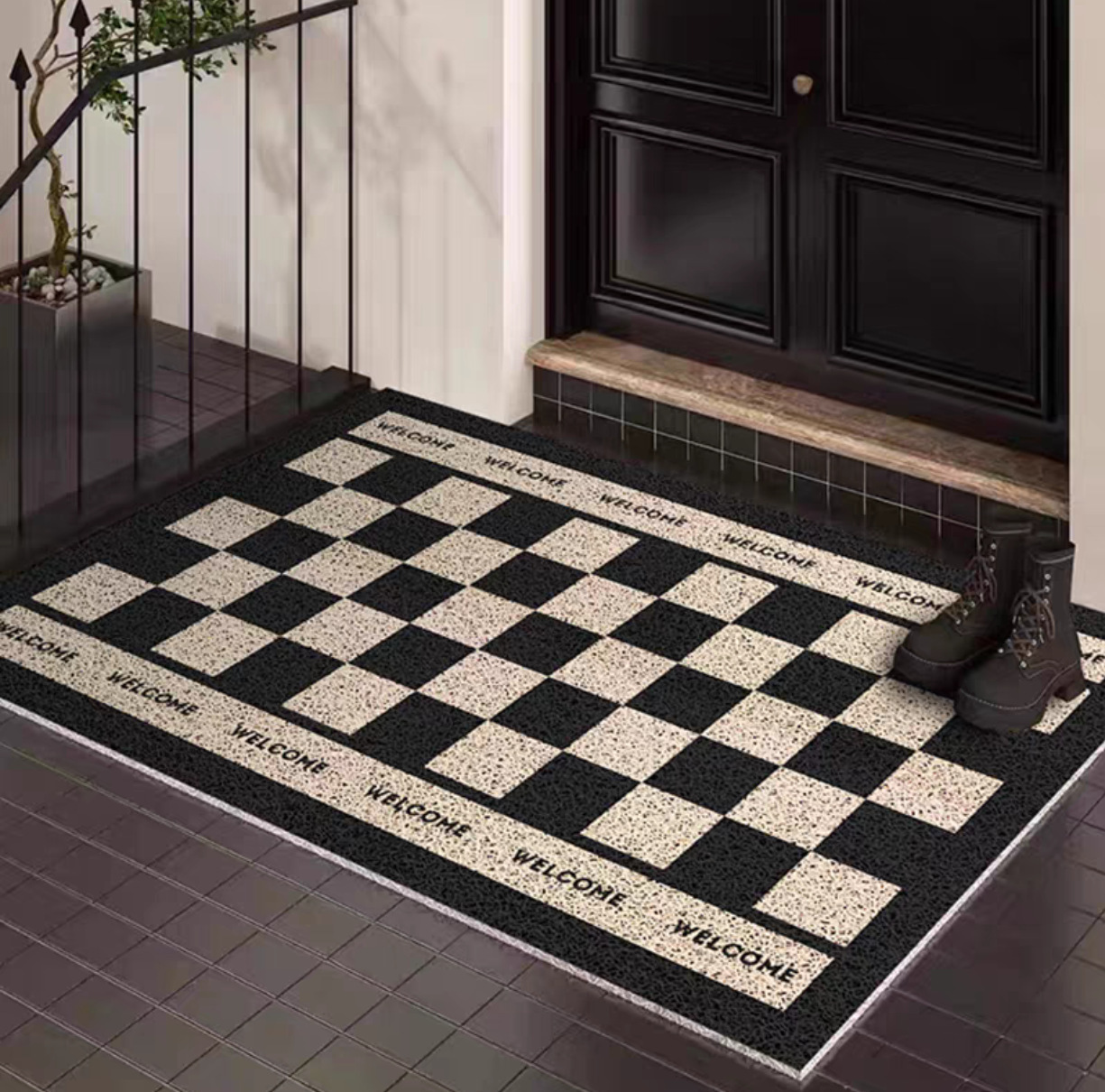 흑백 격자 무늬 조합