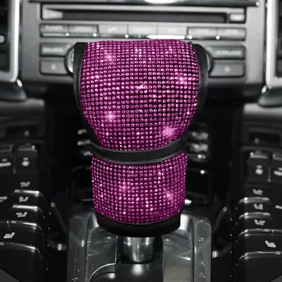 Gear Set Car Rhinestone Gear | Sürətlər qutusu və əl tormozu başlıqları - 1-pack-purple-drill