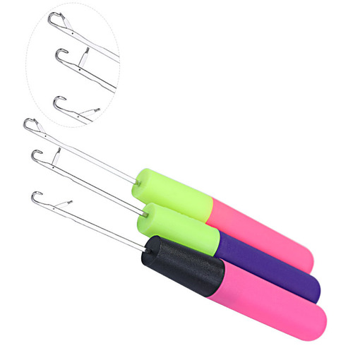 New 9.5cm Colored Hair Weaving Tape Tongue Dirty Braids Hair Hook Needling Tool DIY Accessory