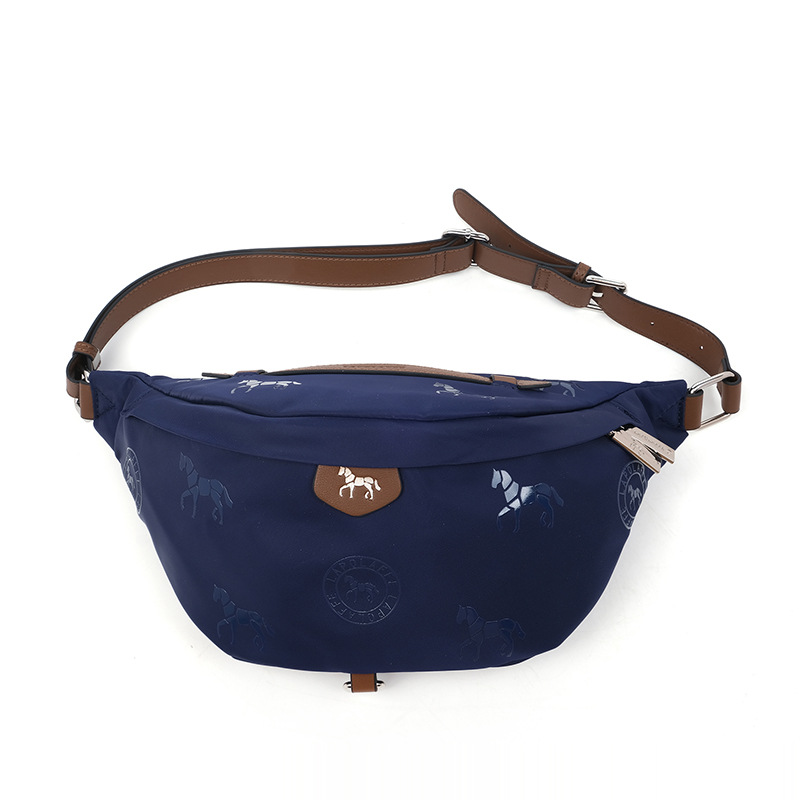 Hombres y mujeres de nylon impresión negro bolso de pecho de viaje de ocio moda de personalidad modelo LP7239 #