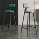 Wrought Iron Bar Chair Modern Simple Home Backrest Bar Stool Bar Chair High Stool Nordic Milk Tea Shop Front Desk Chair