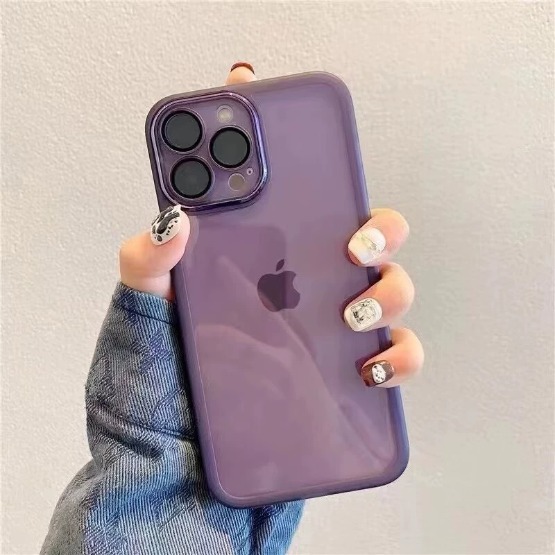 Чехол для телефона (Apple) совместимый с iPhone 11–17, прозрачная задняя панель из TPU с защитой объектива камеры