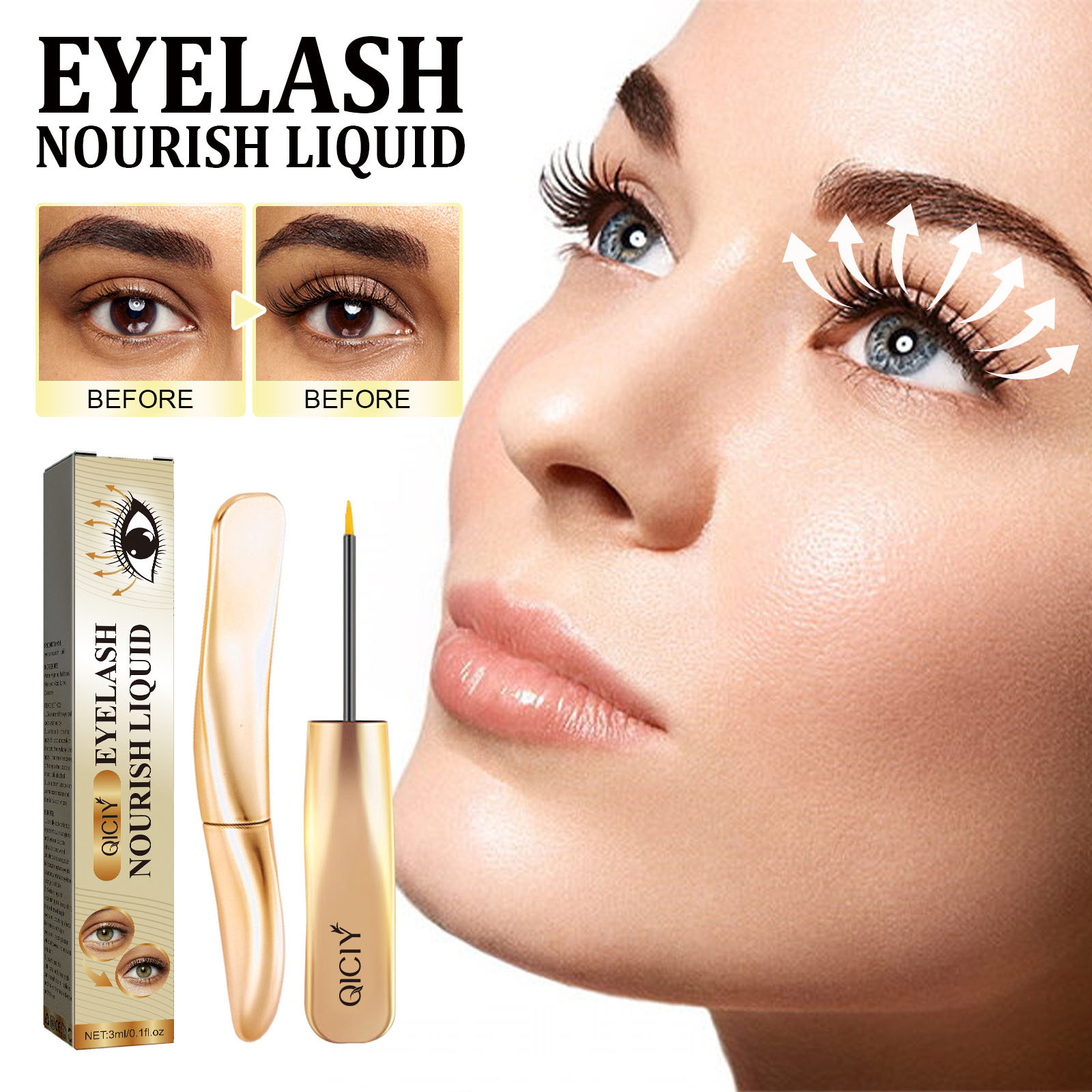 eyelash liquid nutrient solution is mild and non irritating to the eyebrows, sparse and repair eyelashes nutrient solution_voghion.com